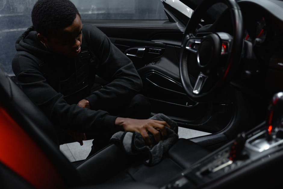 Deep cleaning car interior detailing